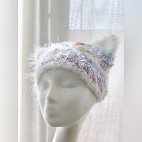 Cat Ear Beanie Handmade ☁️ - Picture 4 of 7